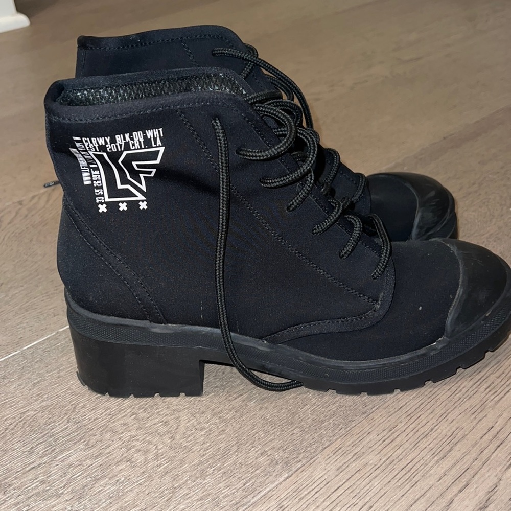 black LF boots